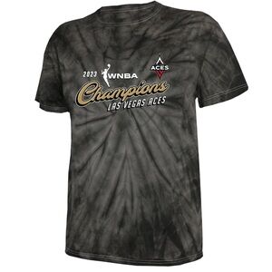 Unisex Las Vegas Aces Stitches Black 2023 WNBA Finals Champions Tie-Dye T-Shirt